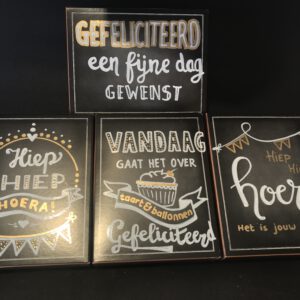 Felicitatiedoosje gevuld met bonbons