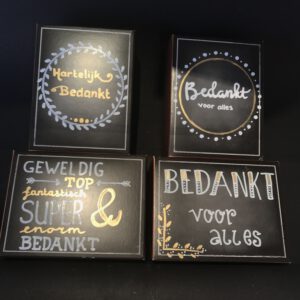 Bedank doosje gevuld met bonbons