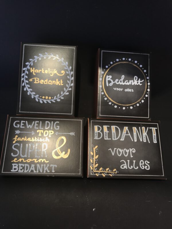 Bedank doosje gevuld met bonbons