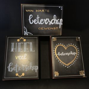 Beterschapsdoosje gevuld met bonbons