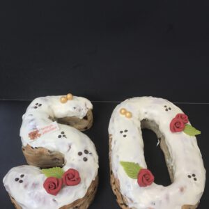 Heel wit vruchtenbrood met rozijnen (voorheen: rozijnenbrood), per cijfer opgemaakt