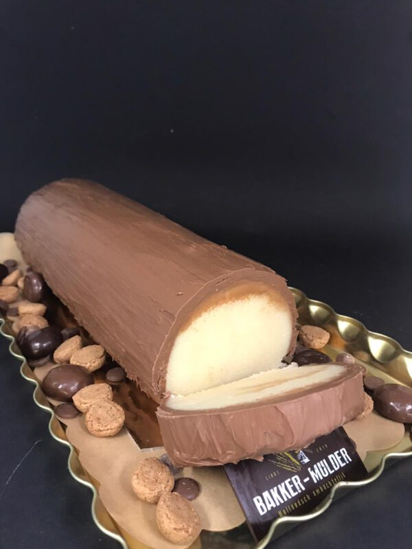 Marsepein omhuld met chocolade per ons