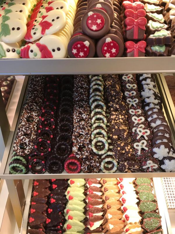Kerst chocolade per 100 gram
