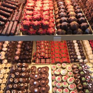 Kerst chocolade bonbons per 100 gram