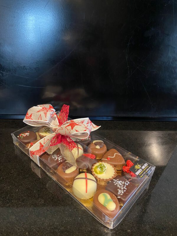 Doosje gevuld met kerst bonbons