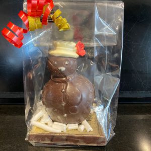 Sneeuwpop van chocolade
