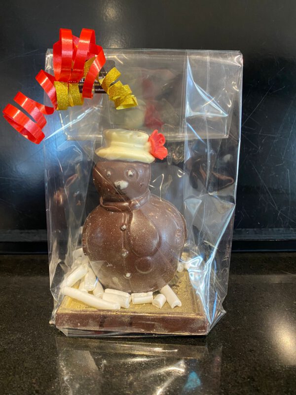 Sneeuwpop van chocolade